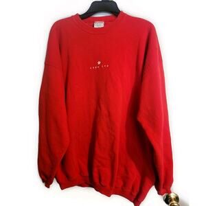 Vtg 90s Santee CAPE COD HVYWT Red Sweatshirt XXL Heavyweight USA MADE
